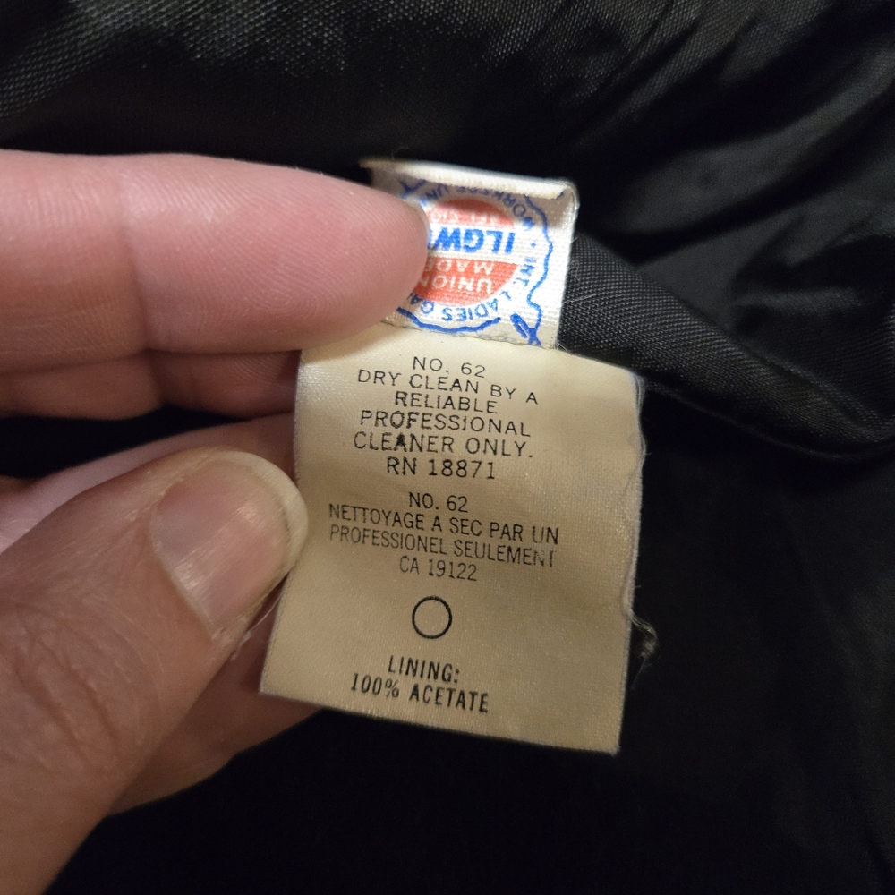Vintage JH Collectibles Black Blazer Wool Cashmere Blend Union Made In USA - Picture 4 of 9